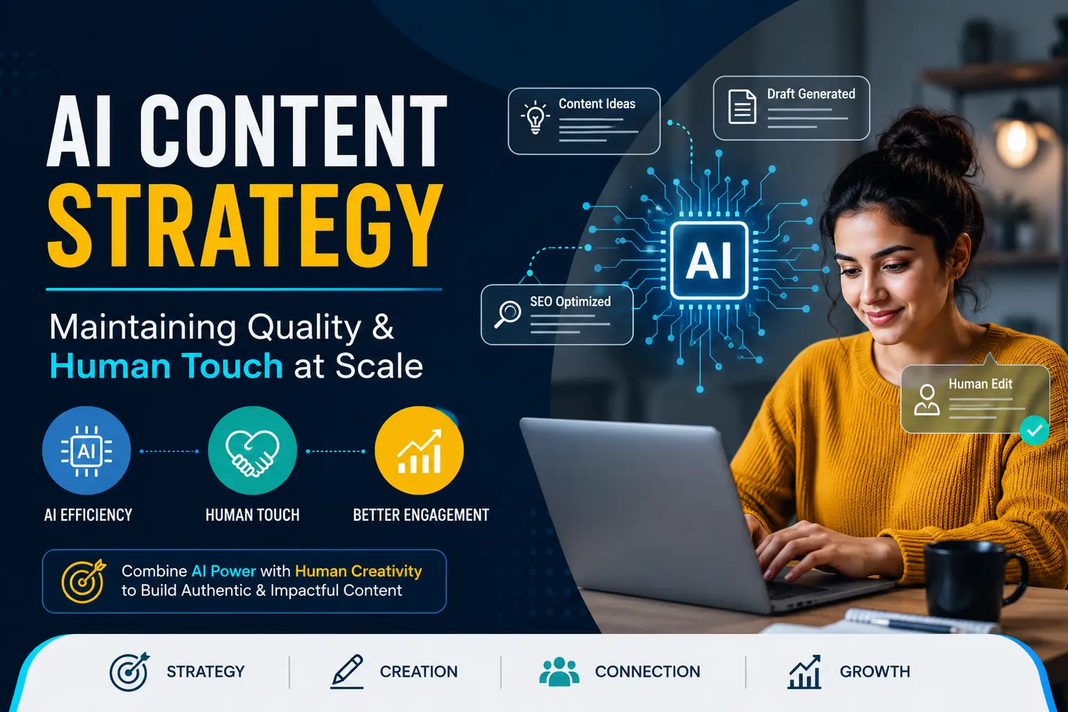 AI Content Strategy: Maintaining Quality & Human Touch at Scale