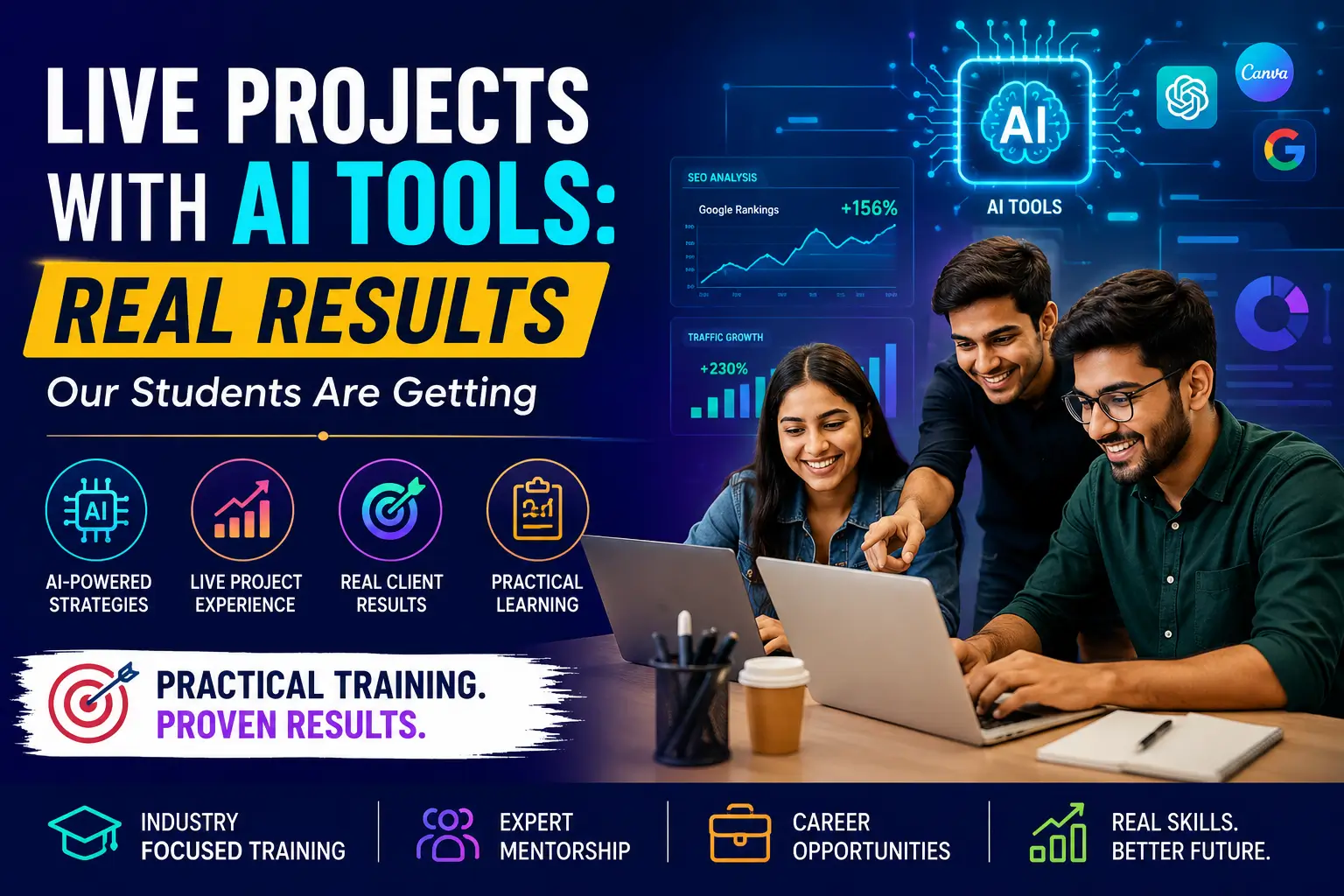 Live Projects with AI Tools: Real Results Our Students Are Getting